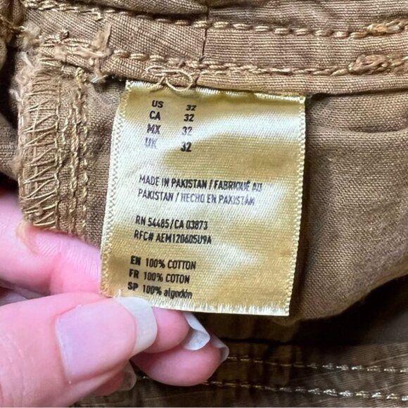 American Eagle Men’s Tan Khaki Cargo Shorts Size 32 - Picture 4 of 4